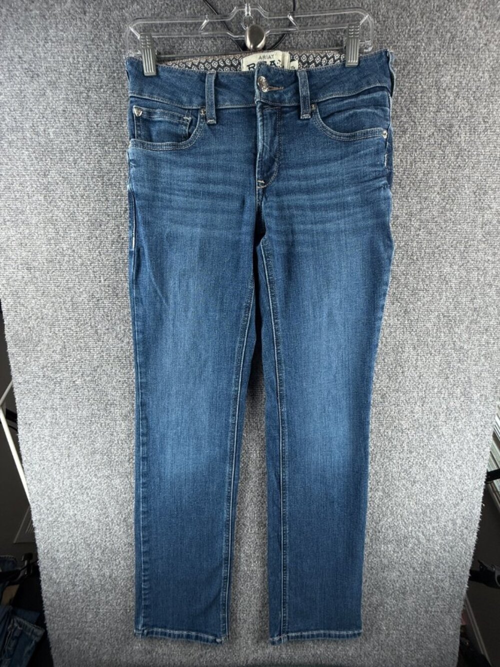 Ariat REAL Jeans Women 27R Denim Mackenzie Straight PR Abby Stretch ACTL 29X32